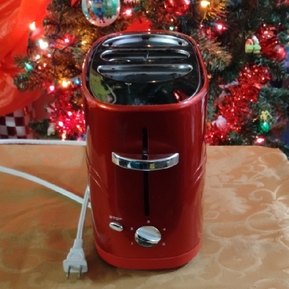 Nostalgia electric Other - Red Hot Dog and Bun Toaster with Chrome Accents